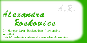 alexandra roskovics business card